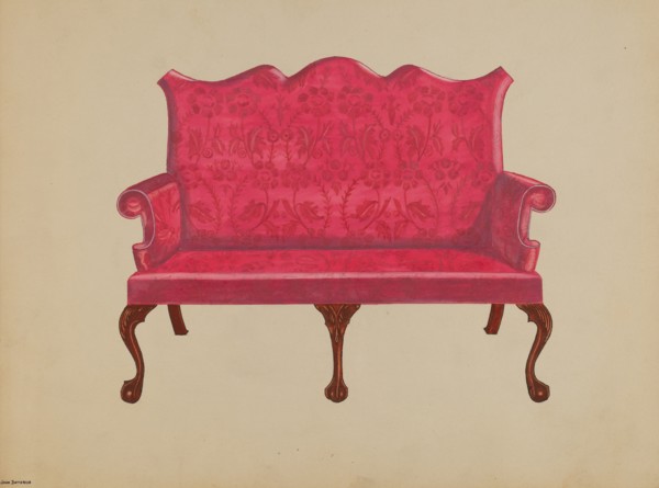 Settee, 1936. Creator: John Dieterich.