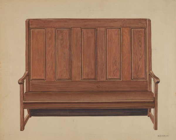 Settee, c. 1936. Creator: Harry Eisman.
