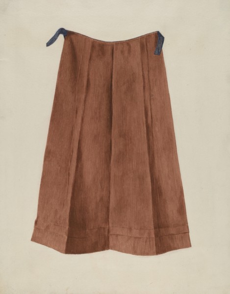 Shaker Woman's Apron, c. 1936. Creator: Betty Fuerst.