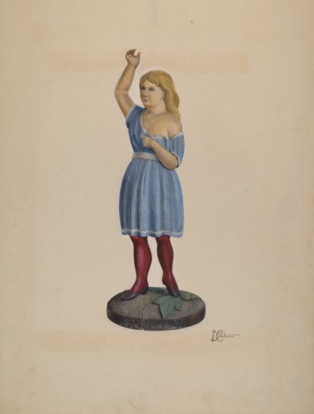 Shop Figure - Child, c. 1937. Creator: Beverly Chichester.