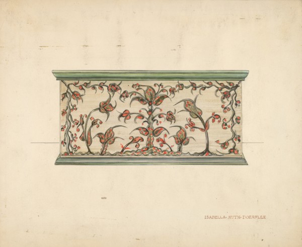 Small Decorated Box (front view), c. 1937. Creator: Isabella Ruth Doerfler.