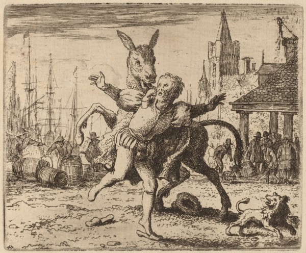 The Ass and the Hound, probably c. 1645/1656. Creator: Allart van Everdingen.
