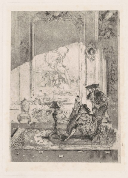 The Violin Lesson (La lezione di violincello), c. 1874. Creator: Mose, Bianchi.