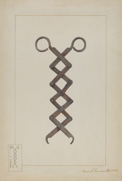 Tongs, c. 1937. Creator: Samuel Fineman.