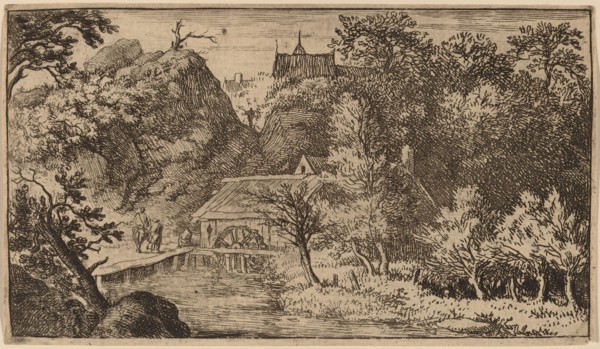 Water Mill at the Foot of a Mountain, probably c. 1645/1656. Creator: Allart van Everdingen.