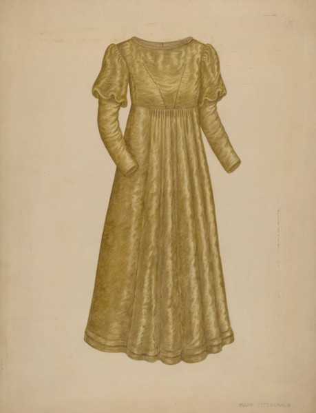 Wedding Dress, 1935/1942. Creator: Mary Fitzgerald.