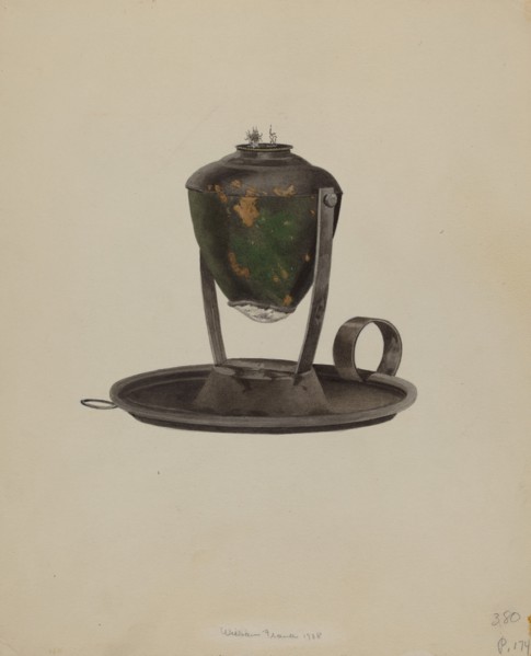Whaler Lamp, 1938. Creator: William Frank.