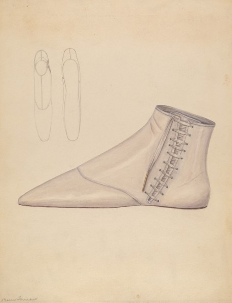 Woman's Shoe, c. 1937. Creator: Bessie Forman.