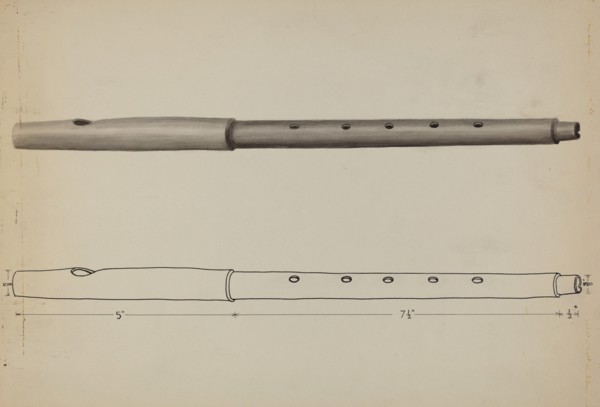 Wooden Fife, c. 1936. Creator: Edward L Loper.