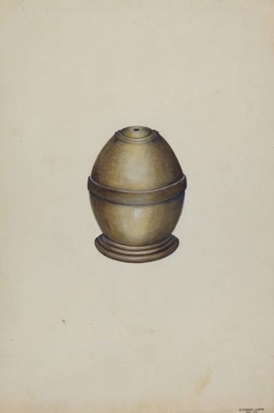 Wooden Thread Holder, c. 1936. Creator: Edward L Loper.
