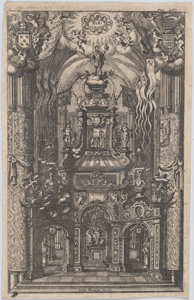 Catafalque for Ferdinand, from an unidentified book, ca. 1660-95. Creator: Gaspar Bouttats.