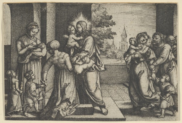Christ and the Children. Creator: Georg Pencz.
