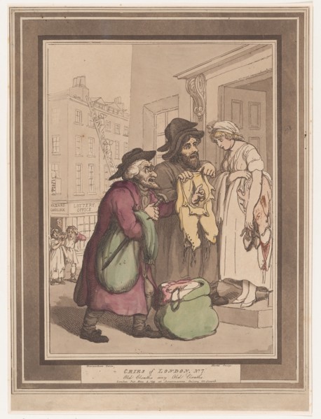 Cries of London, No. 7, Old Clothes, May 4, 1799. Creator: Henri Merke.