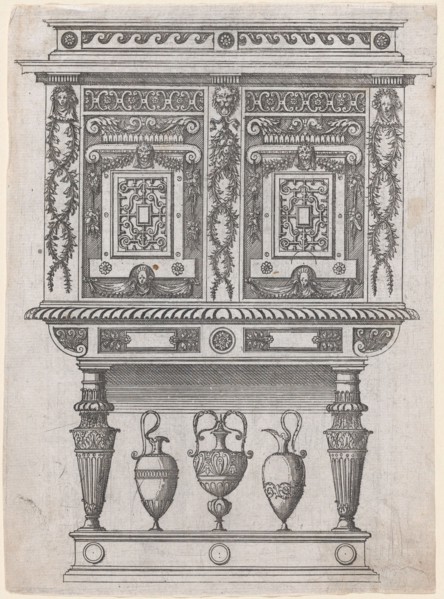 Furniture Design, 1565-70. Creator: Jacques Androuet Du Cerceau.
