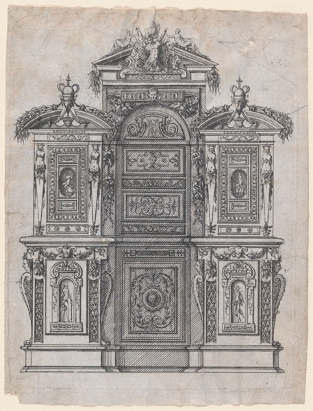Furniture Design, 1565-70. Creator: Jacques Androuet Du Cerceau.