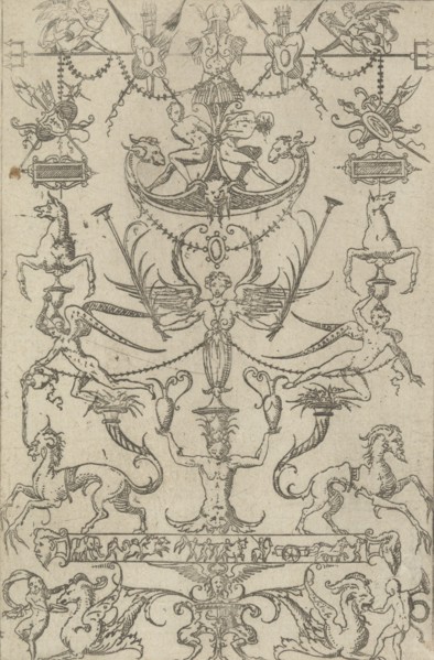 Grotesque Panel, 1550. Creator: Jacques Androuet Du Cerceau.