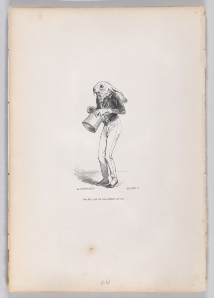 His son, who looked like him in every way ... from Scenes from the Private and Publ..., ca. 1837-47. Creator: Louis-Henri Brevière.