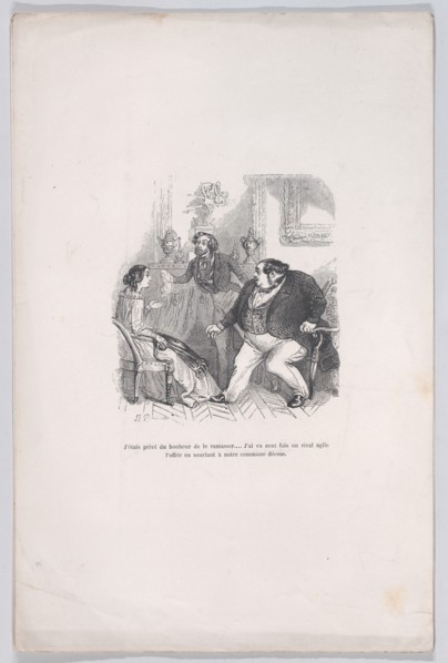 I was deprived of the happiness to pick it up... I saw a hundred times an agile rival offe..., 1843. Creator: Jean Ignace Isidore Gerard.