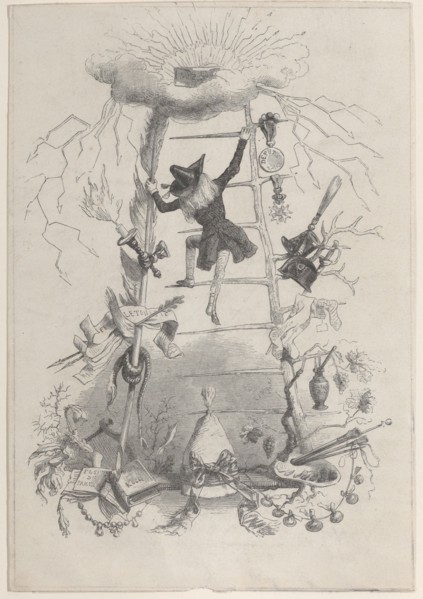 Illustration in Jérôme Paturot, by Louis Reybaud, Paris, 1846, ca. 1846. Creator: Jean Ignace Isidore Gerard.