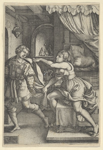 Joseph and Potiphar's Wife, from The Story of Joseph, 1546. Creator: Georg Pencz.