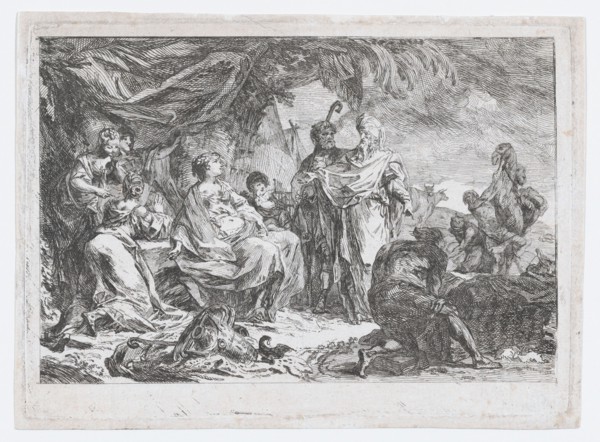 Laban Searching for his Household Gods, ca. 1753. Creator: Gabriel de Saint-Aubin.