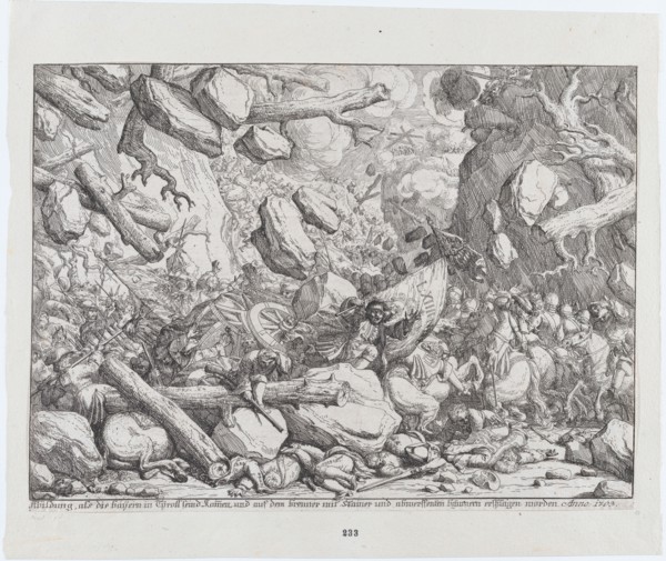 Maximilian Emanuel and the Bavarian Army in a Narrow Pass in theTyrol, early 18th century. Creator: Franz Joachim Beich.