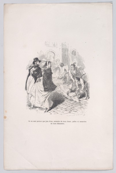 Only everywhere are water faucets, watering cans of any shape, shovels and pots of any siz..., 1843. Creator: Jean Ignace Isidore Gerard.