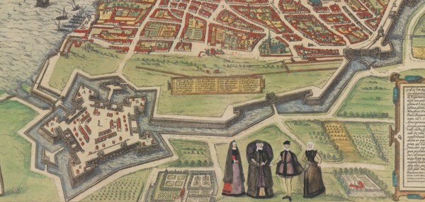 Palazzo Farnese at Caprarola, from Braun and Hogenberg's Civitates Orbis Terrarum, 1572-94. Creators: Frans Hogenberg, Simon Novellanus.