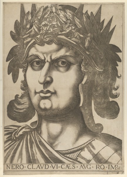 Plate 6: Nero with his head turned slightly to the right, from 'The Twelve Caesars', 1610-40. Creator: Anon.