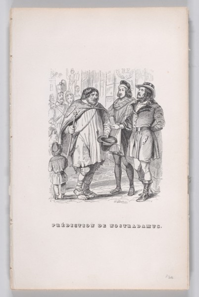 Prediction of Nostradamus from The Complete Works of Béranger, 1836. Creator: J Constantine Beneworth.
