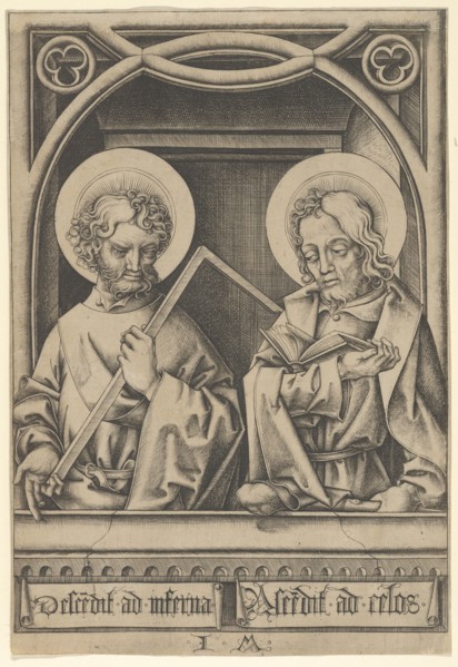 Saints Thomas and James the Lesser, from The Apostles,.n.d. Creator: Israhel van Meckenem.