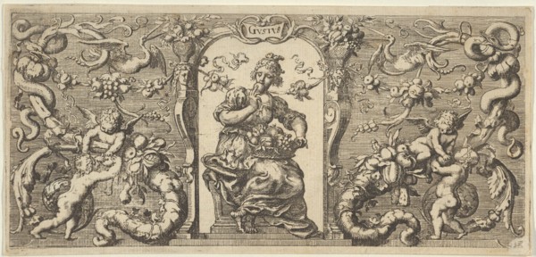 Taste (Gustus), from Quinque Sensuum (Five Senses), ca. 1655. Creator: Francis Cleyn.