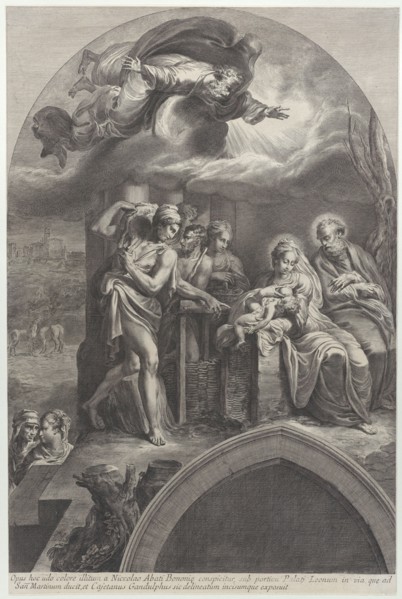 The Adoration of the Shepherds, with God the Father overhead, 1754-1802. Creator: Gaetano Gandolfi.