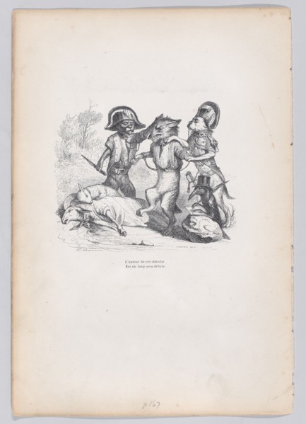 The author of this attack is a delicate little wolf from Scenes from the Private an..., ca. 1837-47. Creator: Andrew Best Leloir.