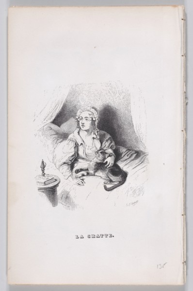 The Female Cat from The Complete Works of Béranger, 1836. Creator: John Thompson.