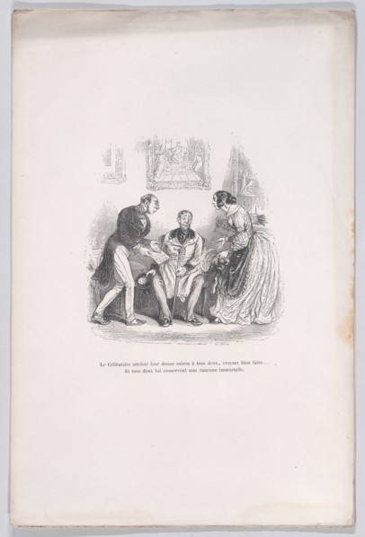 The grieving widow gives them both the right to do well.... And they both retain an eterna..., 1843. Creator: Jean Ignace Isidore Gerard.