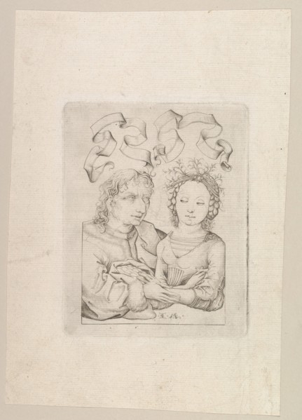 The Ill-Matched Couple, ca. 1480-90. Creator: Israhel van Meckenem.