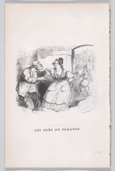 The Keys to Paradise from The Complete Works of Béranger, 1836. Creator: Pierre Francois Godard.