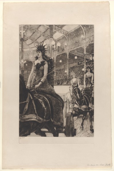 The Ladies of the Chariots at the Hippodrome (Ces dames des chars à l'Hippodrome), 1885. Creator: James Tissot.