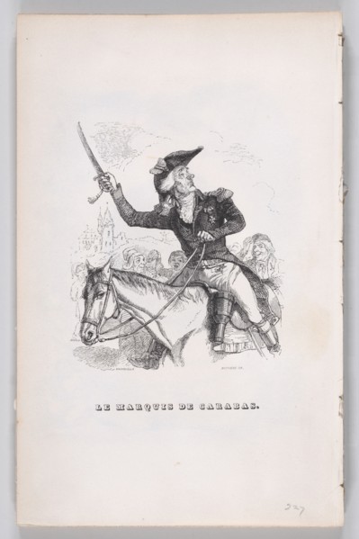 The Marquis of Carabas from The Complete Works of Béranger, 1836. Creator: Louis-Henri Brevière.