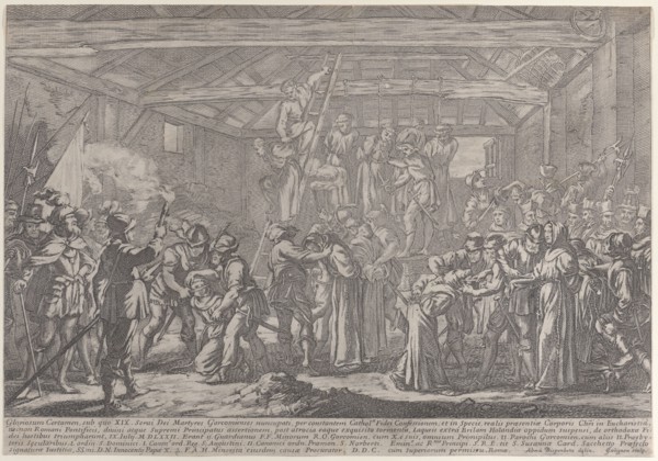 The Martyrs of Gorchum, 1630-87. Creator: Francois Collignon.