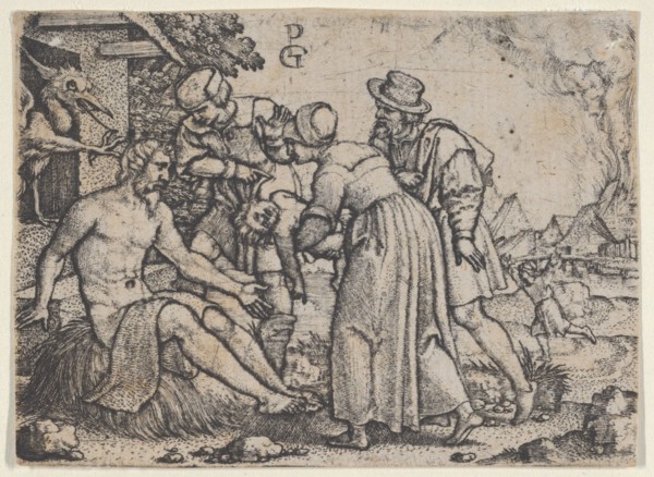 The Persecution of Job. Creator: Georg Pencz.