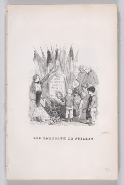 The Tombs of July from The Complete Works of Béranger, 1836. Creator: Auguste Raffet.