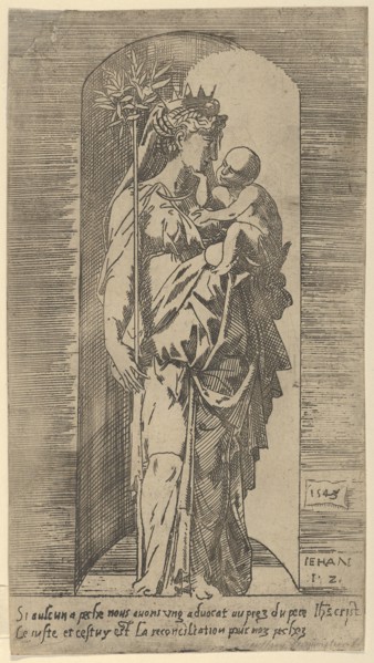 The Virgin and Child in a Niche, 1543. Creator: Geoffroy Dumoûtier.