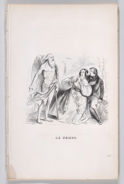 Time from The Complete Works of Béranger, 1836. Creator: Jean Ignace Isidore Gerard.