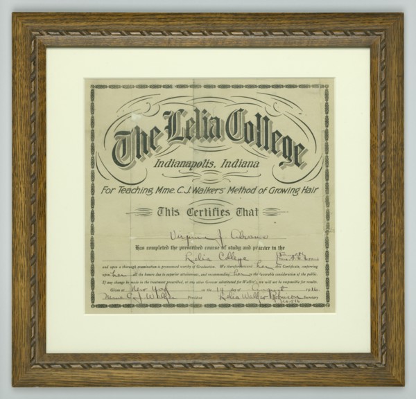 Diploma from The Lelia College, 1916. Creator: Unknown.