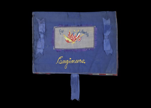 Handmade "For Liberty; Engineers" sweetheart gift from World War I, 1917-1918. Creator: Unknown.