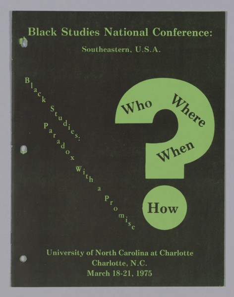 Black Studies: Paradox with a Promise, 1975. Creator: Unknown.