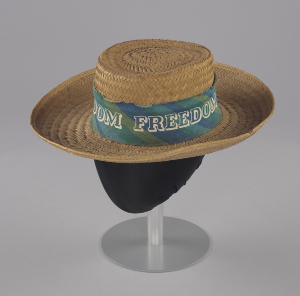 Straw hat worn during the 1966 March Against Fear, 1966. Creator: Unknown.