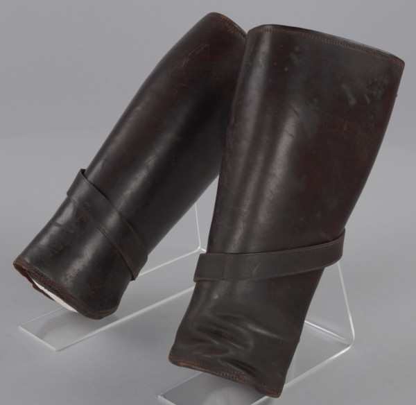 Leather leggings worn by Peter L. Robinson, Sr. during World War I, ca. 1917. Creator: Unknown.